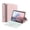 Pink+White (Air4/5 10.9), variant on Backlit Touchpad Keyboard Case for iPad Air 4/5 & iPad 10/11 Gen, PU Leather Protective Cover with Pencil Slot - Perfect Gift for Holidays & Birthdays
