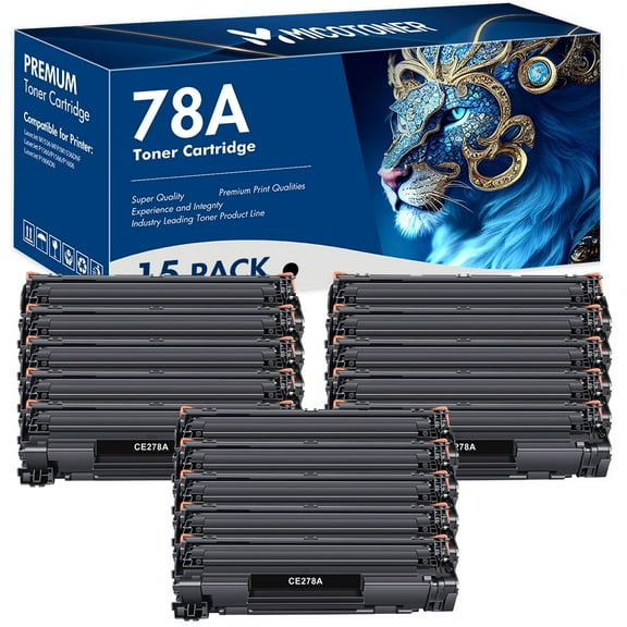 78A Toner Cartridges Compatible for HP 78A CE278A P1606DN HP LaserJet P1606 P1606DN MFP M1536DNF M1536 P1560 P1566 Printer Ink | CE278D Black 15-Pack