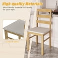 thumbnail image 5 of Demi Bonn 5 Pieces Solid Wood Dining Table and Chair Set, Including 1 Rectangle Table and 4 Back Chairs for Dining Room Living Room, Beige, 5 of 11