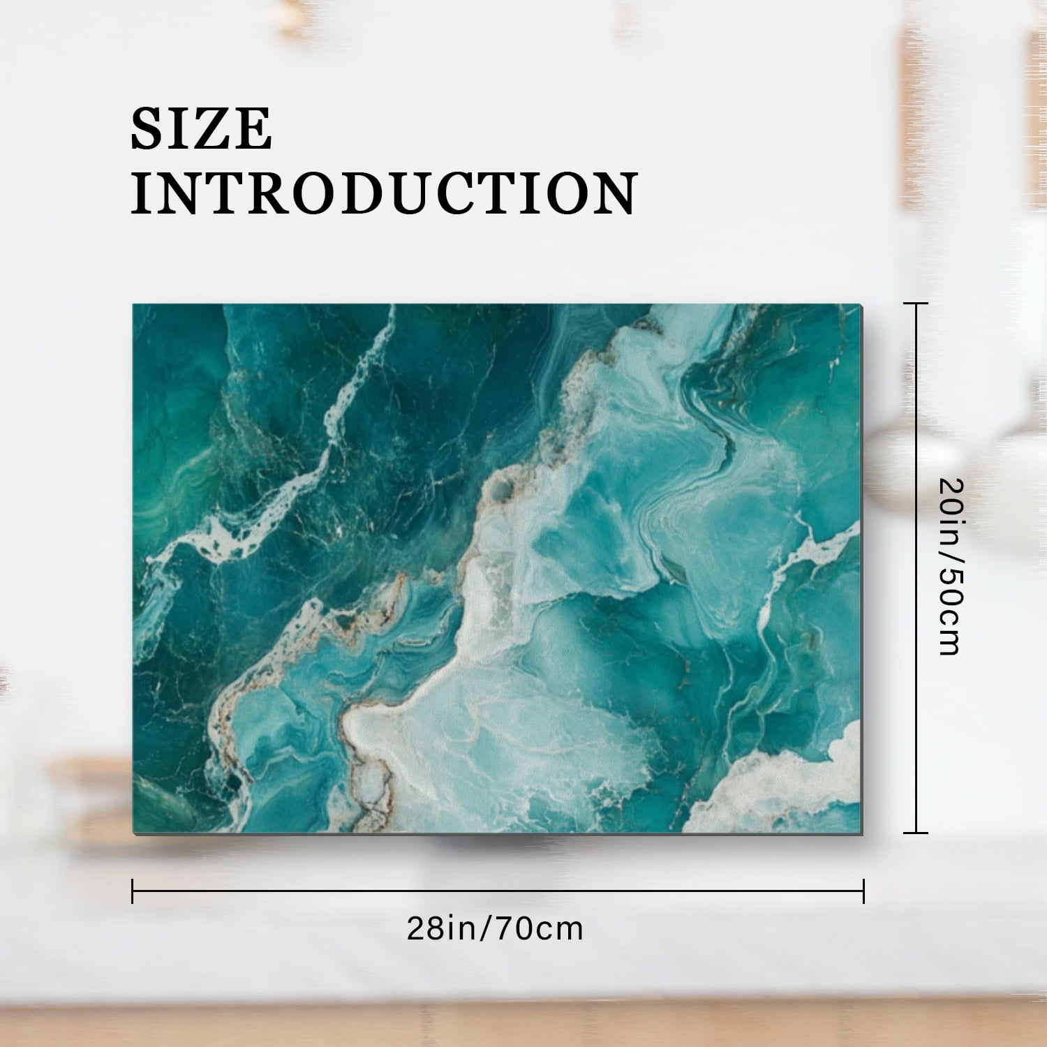 Square Gas Stove Cover, Blue White Marble Glass Induction Protector Cooktop Mat, Non-slip Foldable Modern Decoration Pad for Kitchen RV (28×20 Inch)