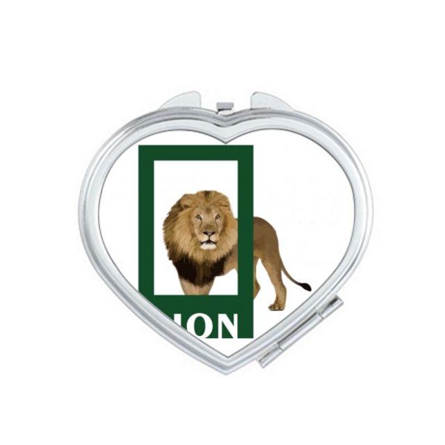 Lion Cat Ferocious Art Deco Fashion Mirror Travel Magnification Portable Handheld Pocket Makeup