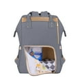 thumbnail image 3 of Sunveno Classic Diaper Bag Backpack Large Capacity Travel Backpack with USB Charge Port , Gray, 3 of 12