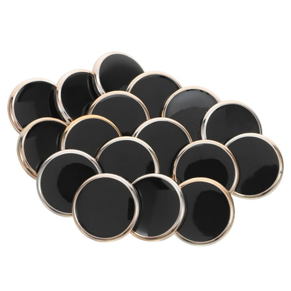 WEUVEB Black Resin Sewing Buttons with Edged Design, Lightweight Craft Buttons, 50 Pieces for Sewing and