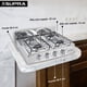 thumbnail image 4 of Parrilla A Gas Supra De 4 Quemadores De Sobreponer Plateada, 4 of 6