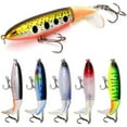 thumbnail image 1 of Juego de señuelos de pesca Topwater de 6 uds NikouMX Señuelo de pesca con cola giratoria flotante de plástico, 1 of 8
