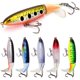 thumbnail image 1 of 6 Señuelos Flotantes Con Forma Vívida, Equipo Para Exteriores, Anzuelo Duro, Cola Giratoria, Multiusos, Cebo Para Peces Sweet Whopper Plopper Eigraketly OD012580-00, 1 of 6