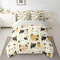 thumbnail image 2 of Manfei Kawaii Kitten Kids Bedding Comforter Set 7pcs, Dreamy Stars Galaxy Queen Bedding Sets, Cartoon Cat Animal Theme Reversible Queen Sheet Sets, Ultra Soft Bedroom Decor, 2 of 7