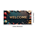 thumbnail image 3 of Welcome Banner with International Flags Circular Design Background Event Decoration Party Supplies Global Conference Backdrop Indoor Outdoor Display, 3 of 4