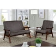 thumbnail image 5 of Furniture of America Kikee Wood Upholstered Loveseat Bench, Dark Gray, 5 of 6