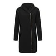 thumbnail image 6 of Women's Outerwear Cozy Winter Hooded Coat with Side Pockets and Fashionable Zipper Design for Cold Weather Comfort, 6 of 6