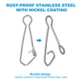 thumbnail image 3 of Unique Bargains 83Lbs en Acier Inoxydable Pêche Snaps Pivote Clips Changement Rapide Blanc 50 Pack, 3 of 6