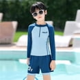 thumbnail image 7 of Juslio Boys Swimsuit Cute Two Piece Sets Beach Quick Dry Kids Swimsuits Sizes 6-7, 7 of 7