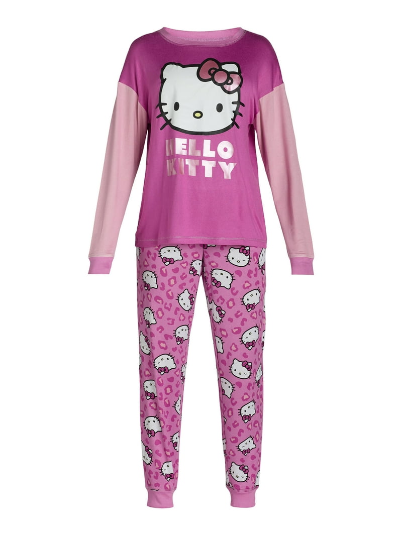 Hello Kitty Women's Lounge Top and Pants with Socks Set, 3-Piece