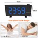 thumbnail image 2 of Reloj despertador de proyección, radio reloj FM, radio reloj digital para dormitorio con proyector de 180° en el techo, reloj despertador doble para niños mayores que duermen mucho, 2 of 8