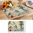 thumbnail image 3 of Spring Farmhouse Placemats Set of 6 Watercolor Natural Wild Birds Nest Floral Place Mats Indoor Wipeable Table Mats Washable Dining Table Placemats for Kitchen Holiday Party Home Decor 13x19 Inch, 3 of 3
