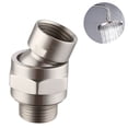 thumbnail image 2 of HIBIBUD Shower Connector | Universal Shower Head Swivel Adapter (4-Inch) – Adjustable Angle for Rainfall Spray | Leak-Proof Brass Threads [Bathroom Upgrade], Shower Connector Ball Joint Shower Head, 2 of 7