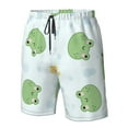 thumbnail image 5 of Kll Kawaii Frogs Men'S Casual Summer Beach Shorts Hawaiian Shorts With Pockets-Small, 5 of 9