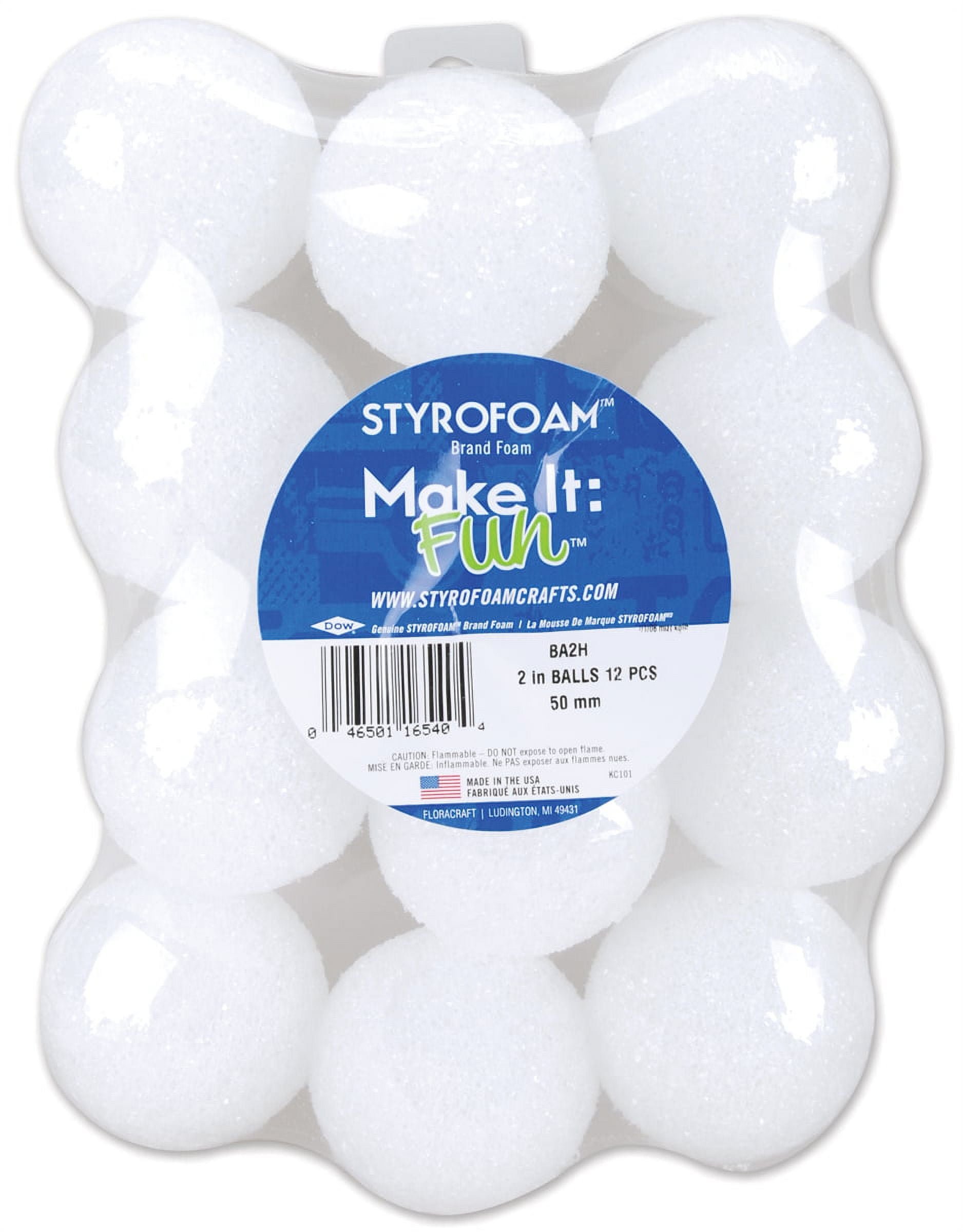 Styrofoam Balls, 2 Inch, Pack of 100 – School Supplies 4 Less