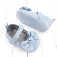 thumbnail image 2 of Infant Baby Girls Shoes Cute Non-Slip Soft Sole Bowknot Princess Dress Mary Jane Flats Toddler First Walker Baby Sneaker Shoes, 2 of 5