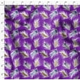 thumbnail image 4 of Soimoi Purple Moss Georgette Fabric Print Feather Decor Fabric Printed Yard 42 Inch Wide, 4 of 6