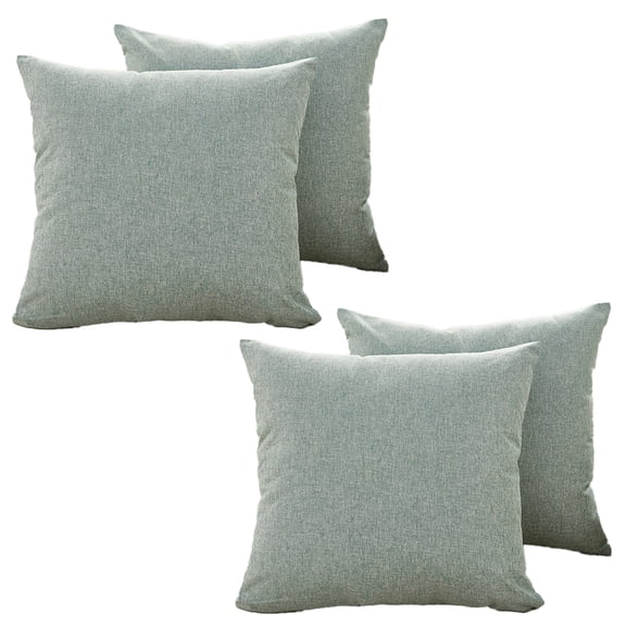 Pack of 4 Couch Throw Pillow Covers 18x18 Inch Soft Decorative Pillow Covers Farmhouse Boho Cushion Covers for Mid Century Modern Home Decor Sofa Bedroom Living Room,Bean Green