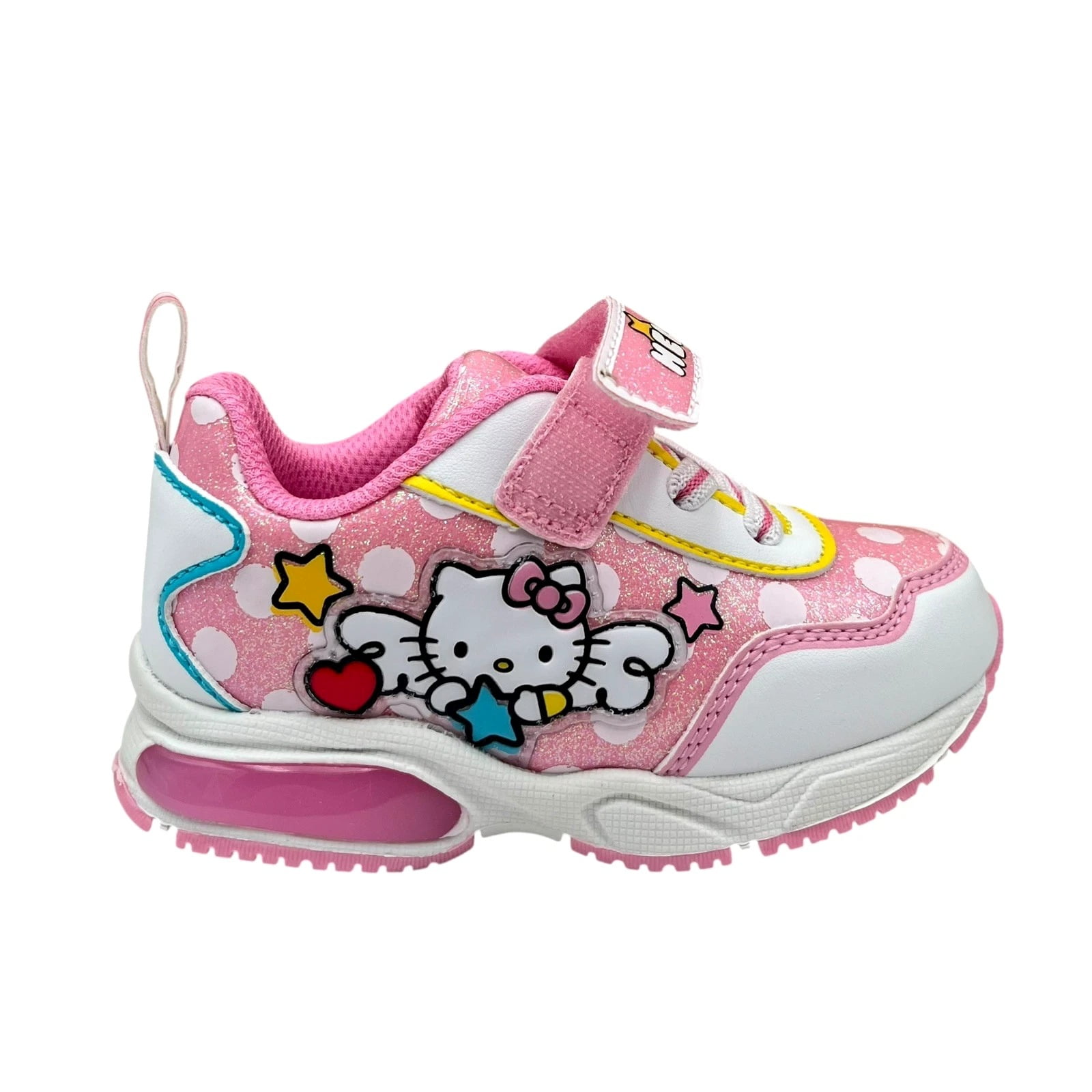 Hello Kitty Toddler Girls Slip-on Light-up Sneakers Size 8 White-Pink Shoes