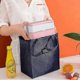 thumbnail image 4 of 2026 Portable Oxford Lunch Bags Fresh Cooler Pouch For Office Students Convenient Lunch Box Tote Couples Blue Pink Food Container Bag, 4 of 5
