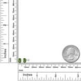 thumbnail image 6 of Gem Stone King 10K White Gold Green Tourmaline Stud Earrings for Women Men (1.00 Cttw, Gemstone October Birthstone, Oval 6X4MM), 6 of 6