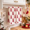 thumbnail image 4 of MYUNNIL 2Pcs Christmas Themed Hand Towels, 16 x 24" Soft Absorbent Xmas Tree Pattern Decorative Dish Towels, Reusable Seasonal Towels for Bathroom Kitchen & Holiday Gift, 4 of 6
