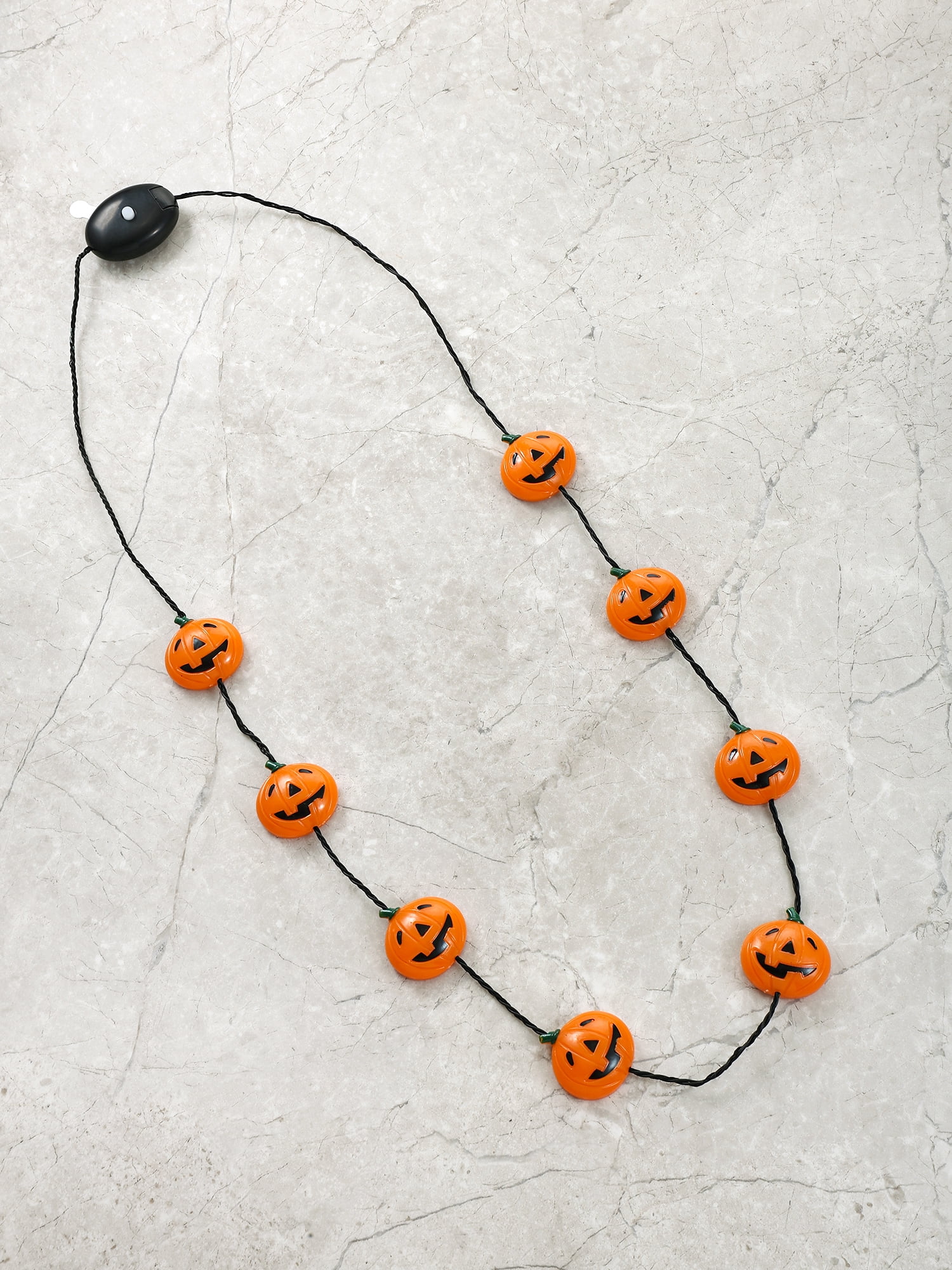 Way to Celebrate Halloween Jack-O-Lantern Light up Necklace Bundle, 5 Pack