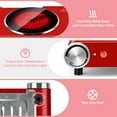 thumbnail image 4 of Techwood Portable Cooktop Mini Burner Stove with Thermostat, Infrared Ceramic Single Hot Plate (Red), 4 of 7