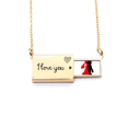 thumbnail image 1 of Social Dancing Dancer Duet Dance Letter Envelope Necklace Pendant Jewelry, 1 of 3