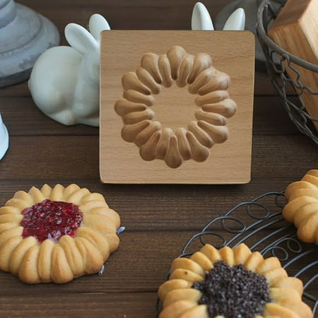 

DJKDJL Cookie Mold Cookie Embossing Mold Wooden Cookie Mold Art Gift