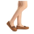 thumbnail image 3 of Dream Pairs Women's Winter Suede Moccasins Faux Fur Slip Comfort Outdoor/Indoor House Slippers Shozie-01 Tan Size 5, 3 of 6