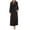 Black, variant on Women's Amanda Rich 207-37 Velour Wrap Robe (Pink S)