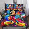 thumbnail image 1 of Dsjackson Mickey Mouse Deluxe Comforter Cover Set With Hidden Zipper Closure - Premium Microfiber Cartoon Bedding, Complete 3-piece Set With Pillowcas, 1 of 5