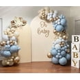 thumbnail image 3 of Globos HILAVO azul empolvado y dorado, 60 unidades, 30 cm, para decoración de fiestas, 3 of 9