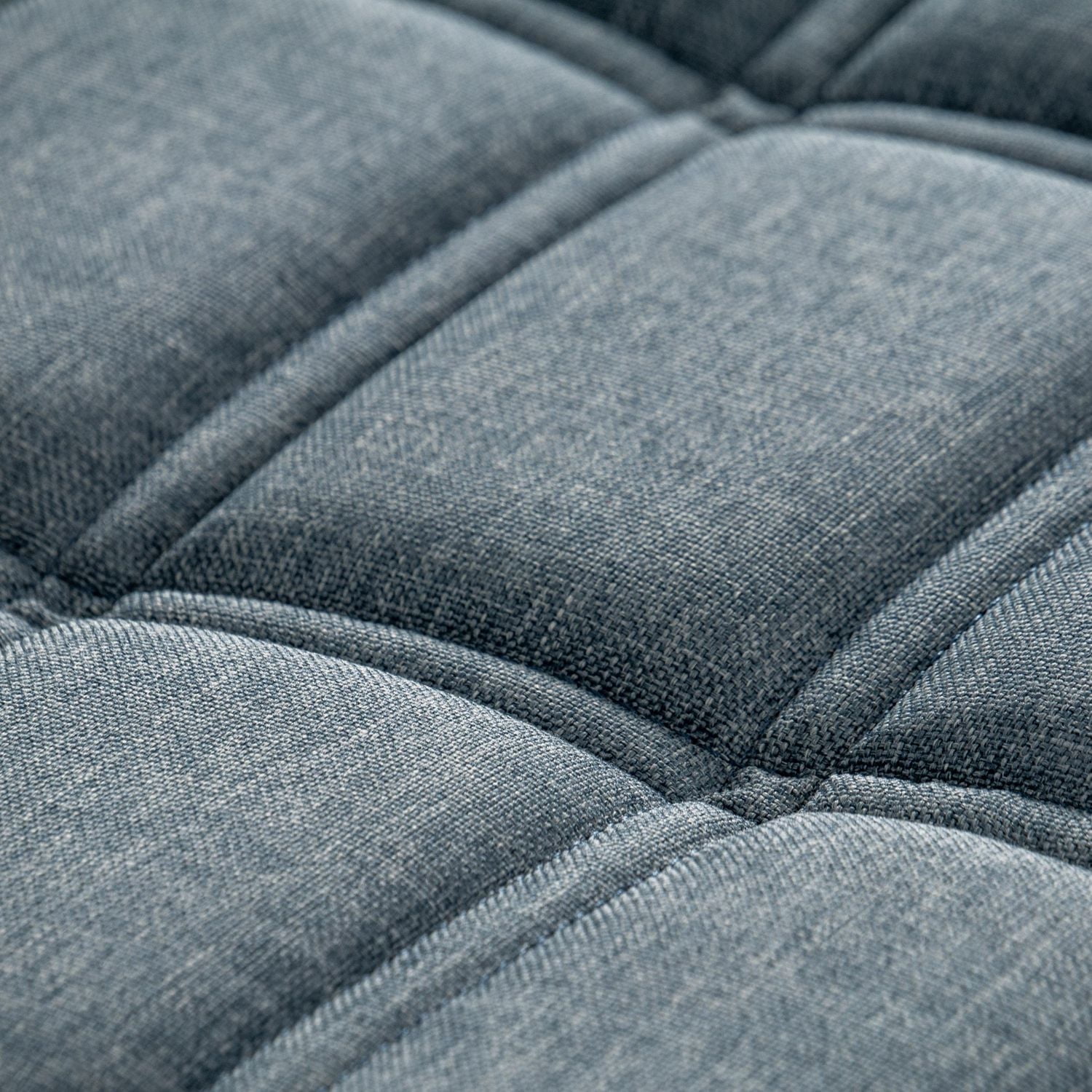 CorLiving California Fabric Upholstered and Tufted Entryway Accent Bench with Wood Legs