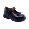 thumbnail image 1 of Zapato escolar Coqueta para niña de piel en negro Thunder con moño, 1 of 7