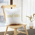 thumbnail image 5 of LALILO Throw Pillow Covers Calligraphy Sign Graphic Mr And Mrs And Cushion Cover 18" x 18", 3647 Pack, 5 of 6