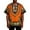 Orange, variant on Mens African Print T Shirt Casual With Modern Fit Clothes