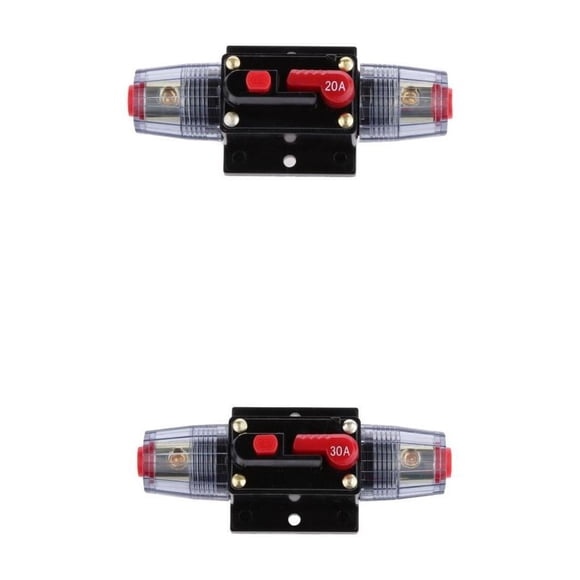 Prueba De Intemperie 20A Y 30A Restablecimiento Manual Disyuntor 12v-36v Auto Car Barco