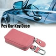 thumbnail image 3 of Unique Bargains Car Key Case Faux Leather Zipper Multifunctional Car Fob Key Case for Auto Remote Key Pink, 3 of 7