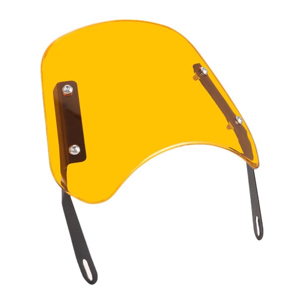 Deflector de viento para parabrisas de motocicleta ligero con soporte de montaje para motocicleta Amarillo