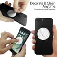 thumbnail image 2 of WIRESTER Round Screen Cleaner (5cm) Microfiber Sticker with Design for Smartphones, Tablets, iPad, Camera Lens, Computers, Laptop Screens - Set of 2pcs White Moroccan Marble, 2 of 6