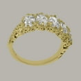 thumbnail image 4 of LBG British Made 18k Yellow Gold Cubic Zirconia Womens Eternity Ring - 33 size options - Size 4, 4 of 8