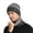 Grey, variant on harmtty Warm 2 Pcs/Set Winter Cap Scarf Set Elastic Knitting Contrast Color Soft Thick Cold-proof Windproof Unisex Autumn Hat Scarf Set for Daily Wear Black