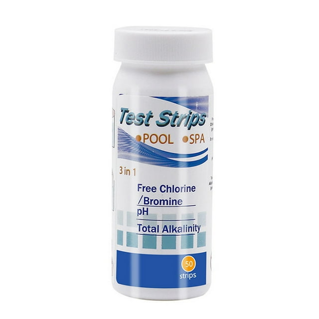 WREESH Bandelettes de Test d'Eau de Spa de Piscine 3 en 1 Kit de Dureté d'Alcalinité Chlore Brome PH