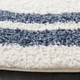 thumbnail image 3 of SAFAVIEH Calico Stojan Geometric Polyester Shag Area Rug, Ivory/Blue, 6'7" x 6'7" Round, 3 of 8