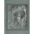 thumbnail image 2 of Franz von Hauslab the Younger 19x24 Gold Ornate Framed and Double Matted Museum Art Print Titled - Soldiers in a Cave Receiving Blessings from Heaven (19th Century), 2 of 4